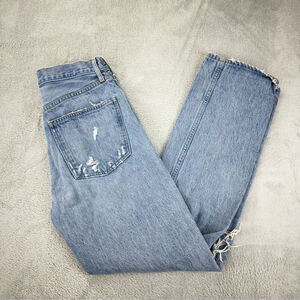 Agolde Women's Size 27 W x 28 L 90s Mid Rise Straight Distressed Jeans A069C-811